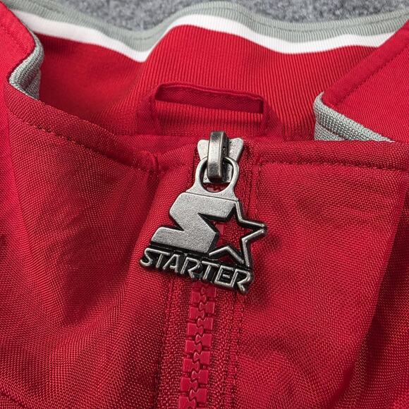 Ohio State Buckeyes Jacket Mens 4XL Red NCAA Football Starter 1/4 Zip Pullover - Picture 13 of 16